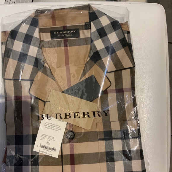 Burberry Runway Man Flannel Pyjama-Style Shirt